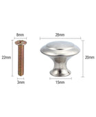AUTOUTLET 10PCS Cabinet Handle Knobs Silver