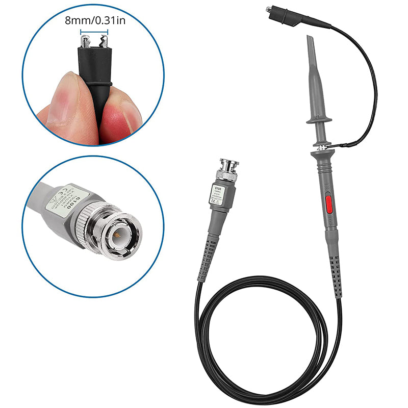 AUTOUTLET P6100 100MHz X10 Range Oscilloscope Clip Probes