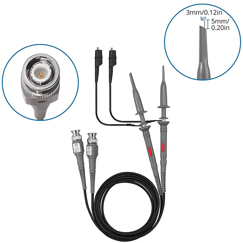 AUTOUTLET P6100 100MHz X10 Range Oscilloscope Clip Probes