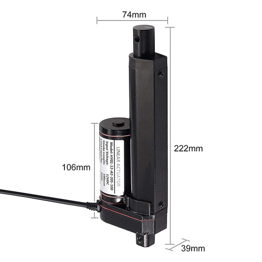 AUTOUTLET 12V 4 Inch Electric Stroke Linear Actuator Max 160 lbs 750N