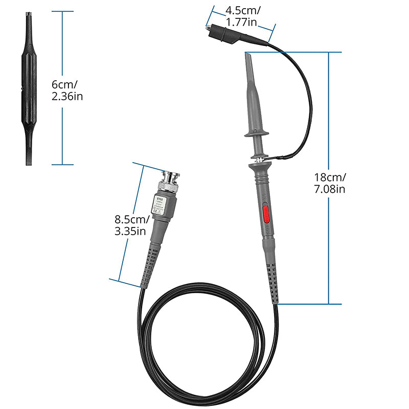 AUTOUTLET P6100 100MHz X10 Range Oscilloscope Clip Probes