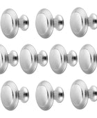 AUTOUTLET 10PCS Cabinet Handle Knobs Silver