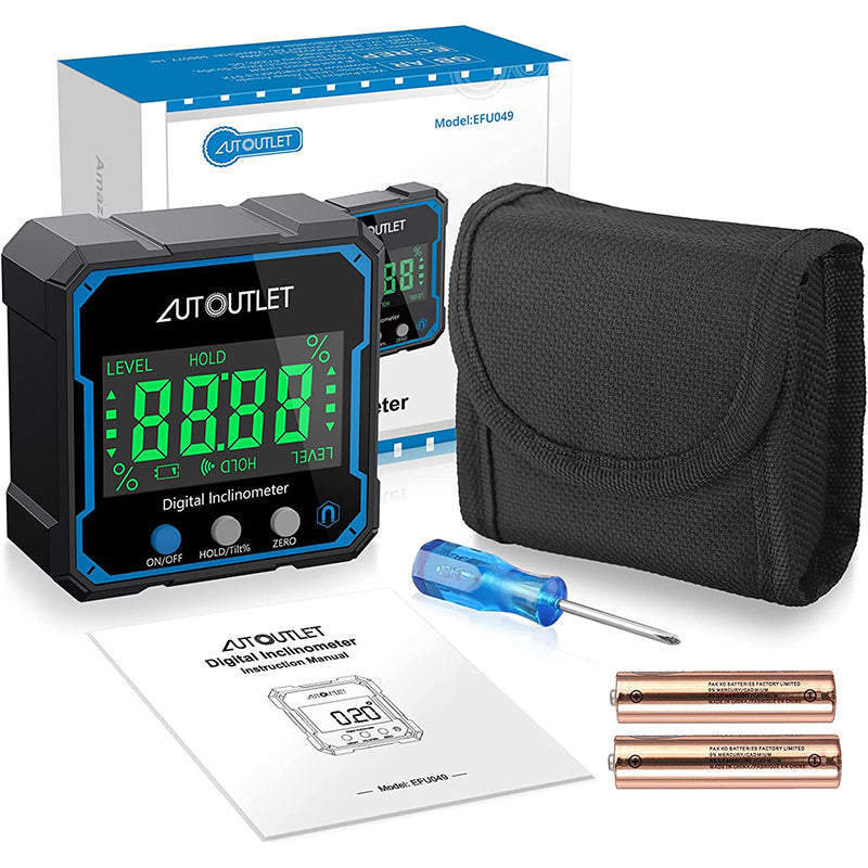 AUTOUTLET Digital Level Box Protractor Angle Finder Level Gauge Waterp